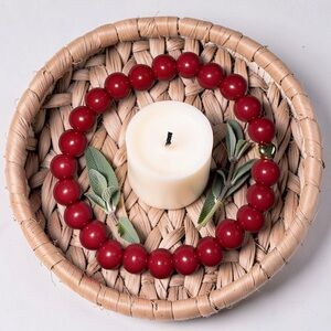 8mm Cinnabar Bracelet with dainty heart ❤️